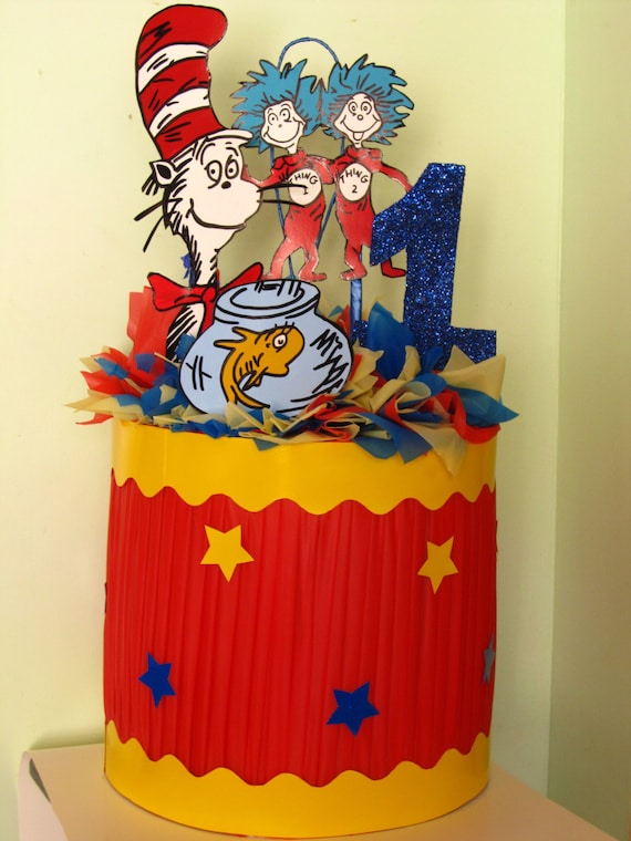 Cat In The Hat Handmade 1st Birthday Child Pinata