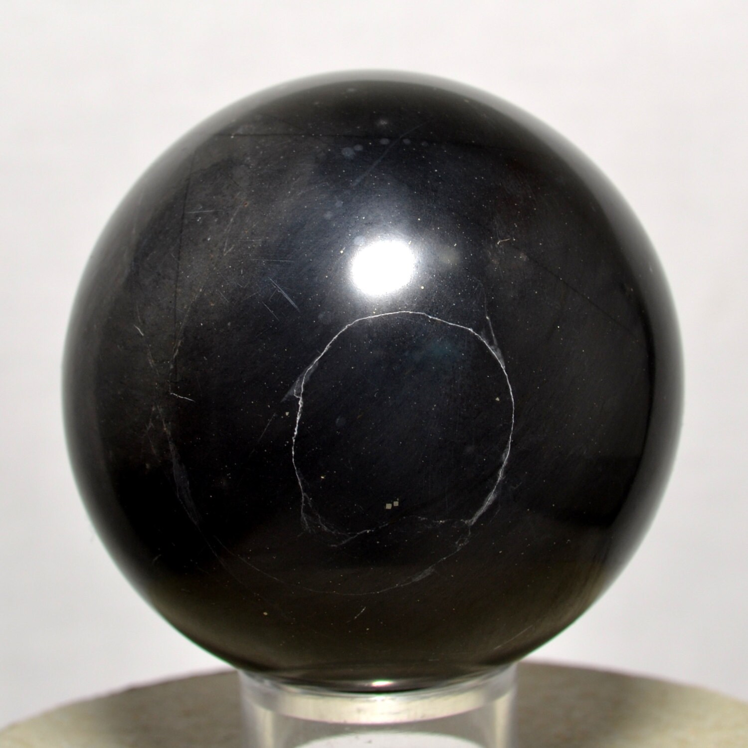 55mm Peruvian Black Onyx Sphere Crystal Metaphysical by HQRP