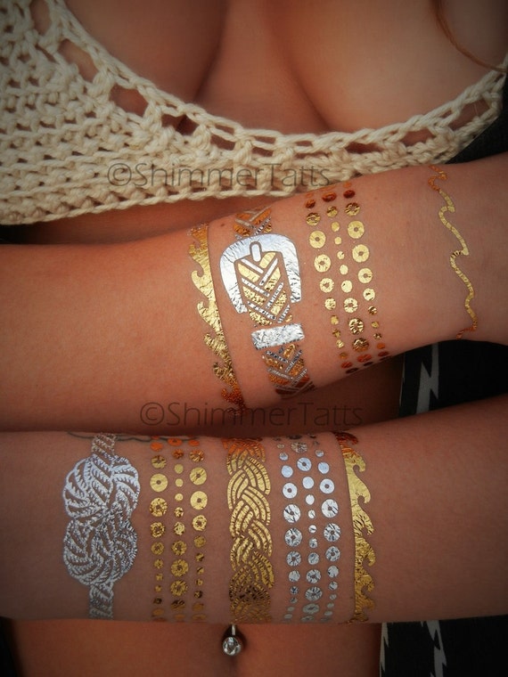 Nautical Jewelry NAUTICAL TEMPORARY TATTOO Nautical Metallic