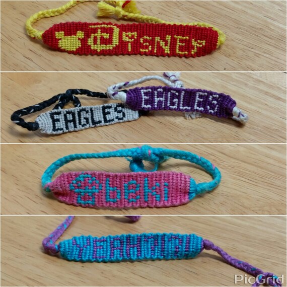 Items similar to Personalized Embroidery Bracelets on Etsy