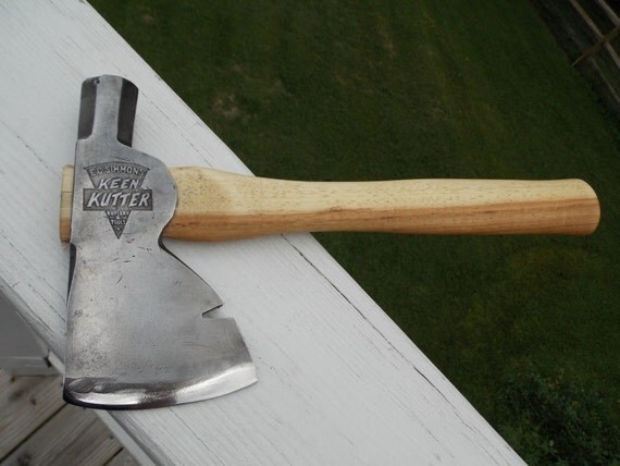 Keen Kutter hatchet vintage with new 13 in handle of American Hickory