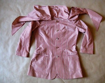vintage Gaultier FEMME * silk taffeta halter top blazer * burgundy/creme * size M