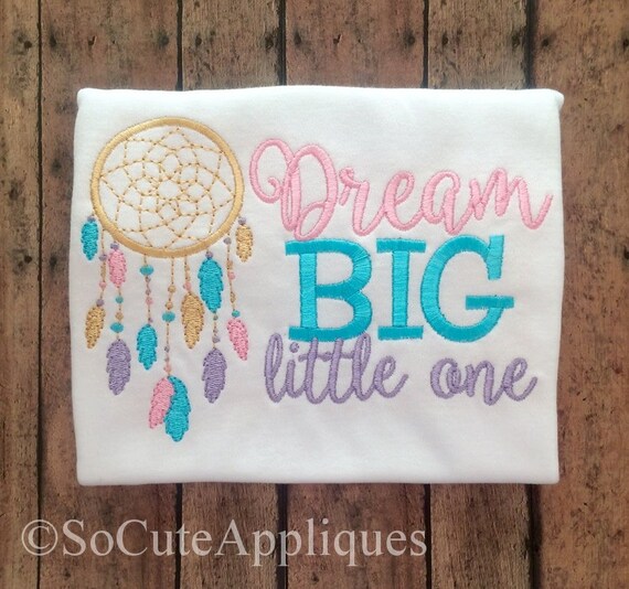 Embroidery design 5x7 dream big little one dream catcher