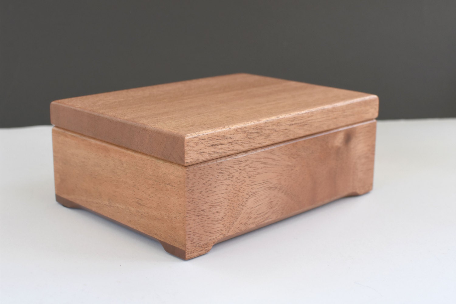 Keepsake Box Custom Engraved Wood Box Mahogany by HighPointGifts