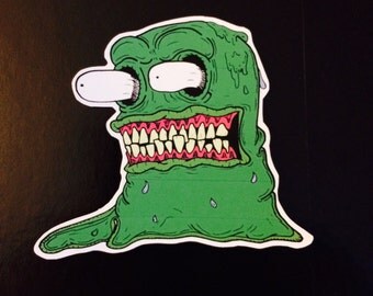 Green Slug/Alien Vinyl Sticker/ Decal