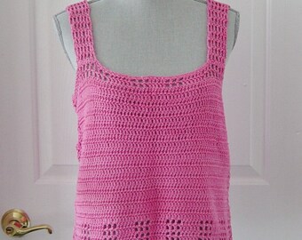 Hot pink tank top | Etsy