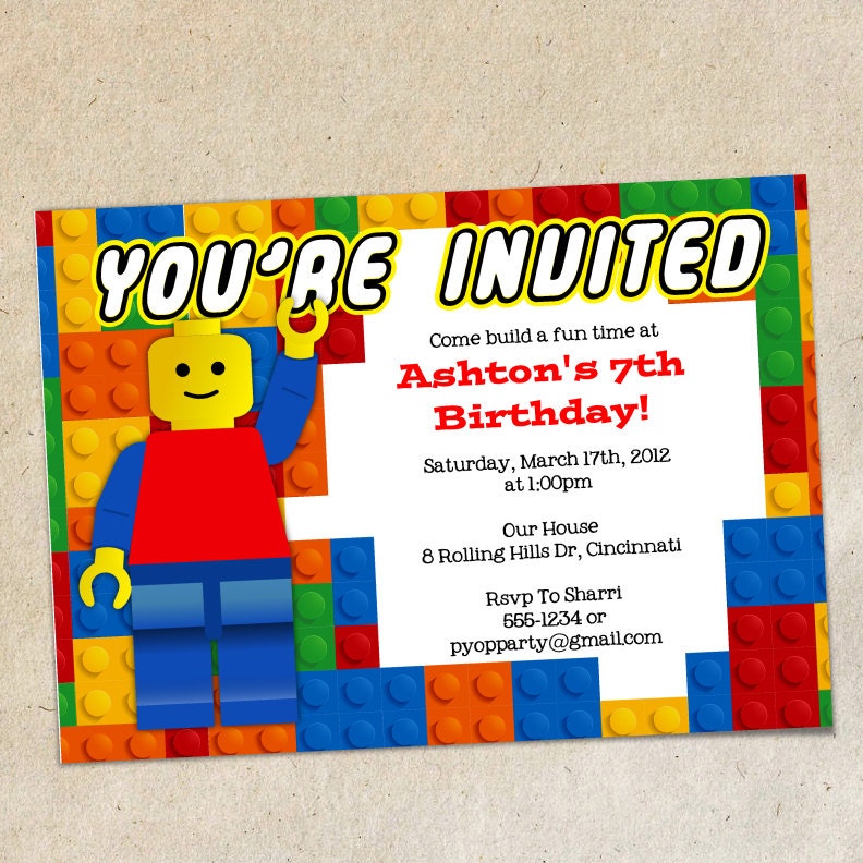 Lego Invitations Template 8