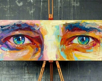 Original Acrylic Art · Eyes · Custom Portrait