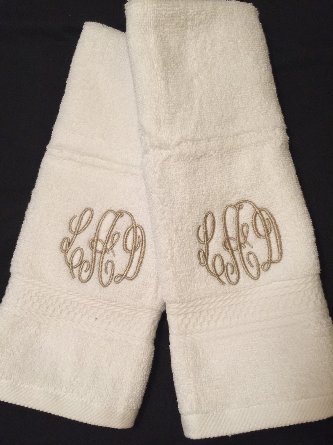 Monogram Hand Towel Set/ Monogram Towels/ Hand Towels/