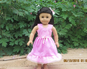 American girl doll party sundress with hair bow