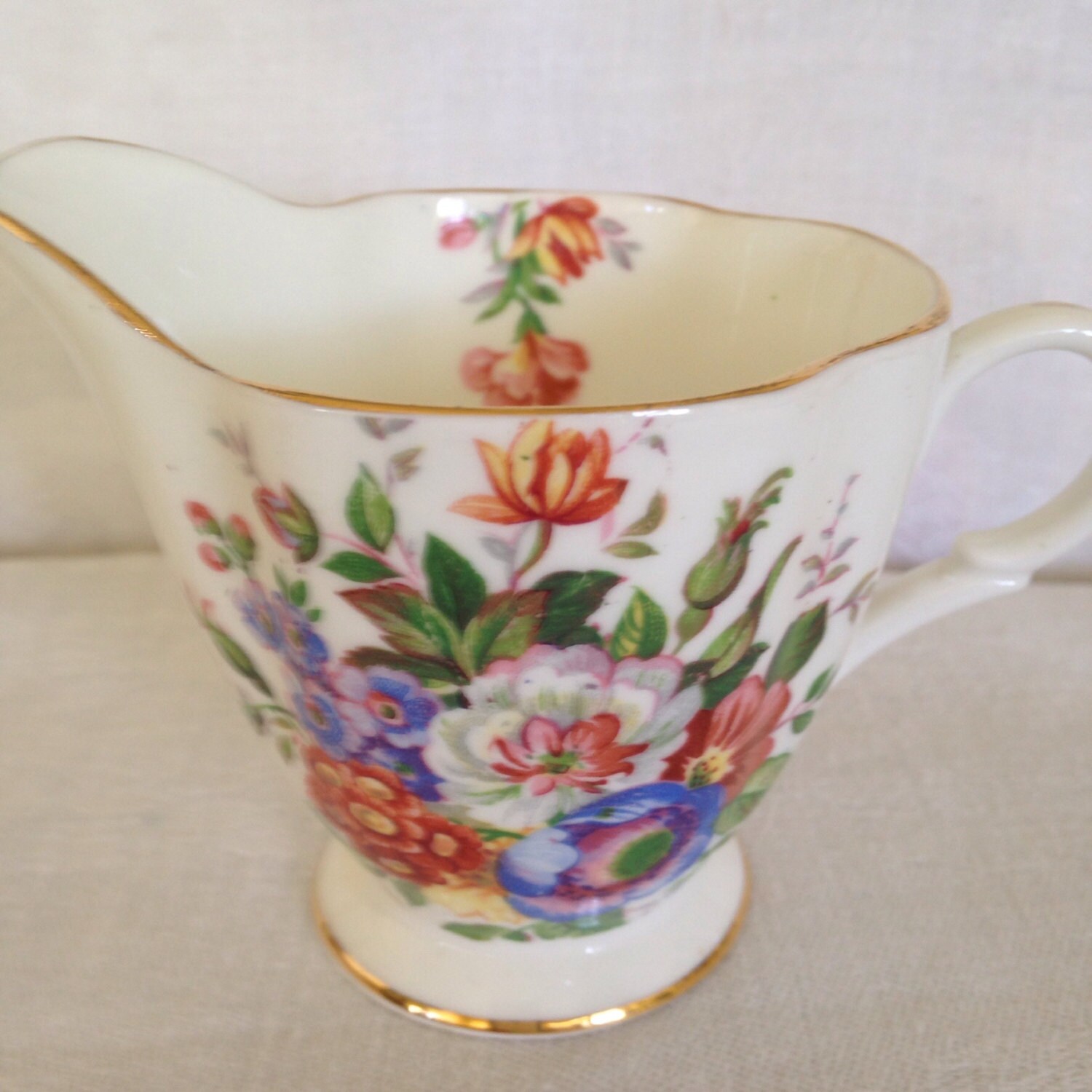 Windsor Bone China Floral Creamer