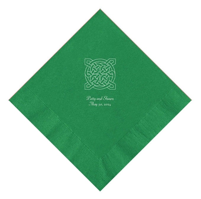 Celtic Wedding Napkins Personalized Set of 100 Napkins Irish