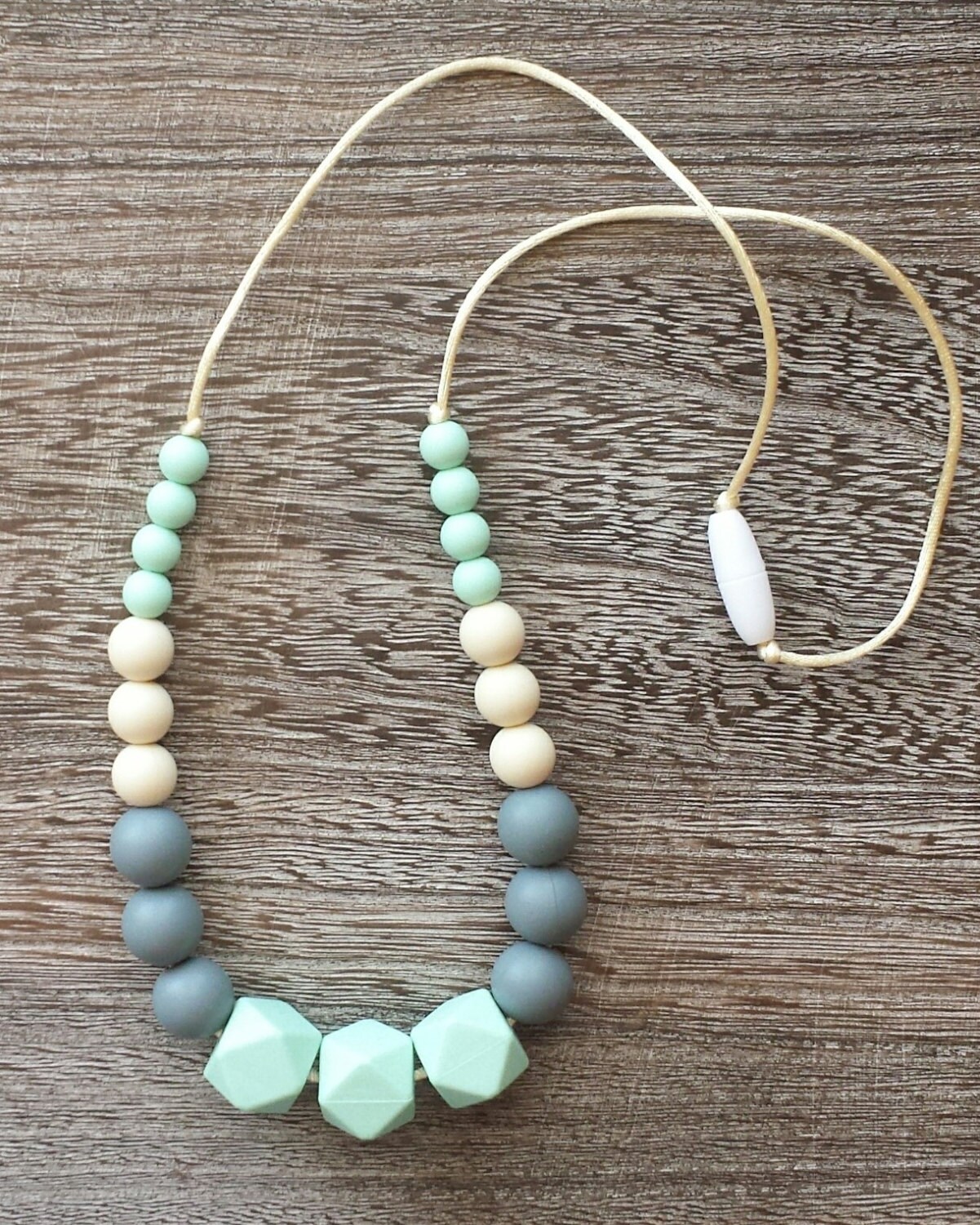 Silicone Teething Necklace Silicone Nursing Necklace Mint