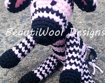 pink zebra stuffed animal