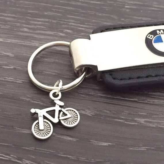 Items similar to Tiny Bicycle Keychain, Silver Bicycle Key Ring, Bike
