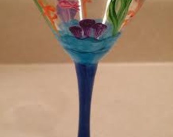 Under the Sea Martini Glass