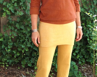 Skirted Pants - Hemp, Organic Cotton, Lycra, Hand Dyed