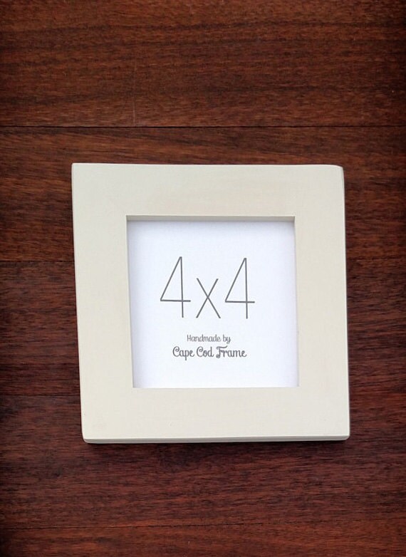Warm White 4x4 Picture Frame. Solid Wood Picture by CapeCodFrame