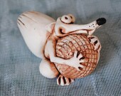 Ice Squirrel ice age ~ Age Squirrel Charm 3D ~ Clay sculpture ~Ceramics and pottery ~ Nature gifts ~ Free shiping