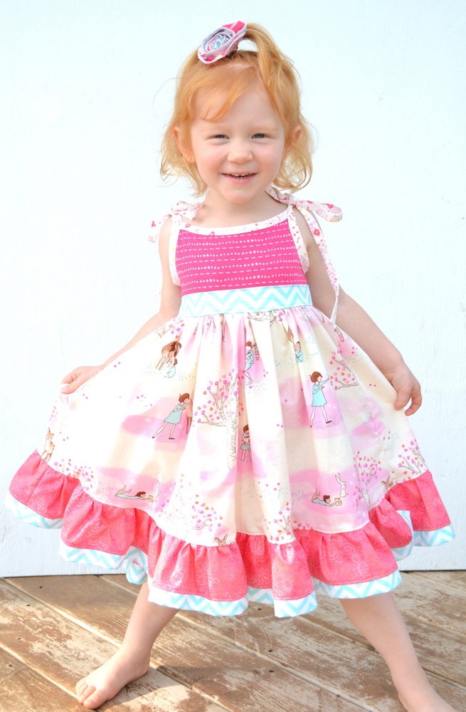 3T Twirl Dress Little Girls Boutique Dress Ready by GirlWithATwirl