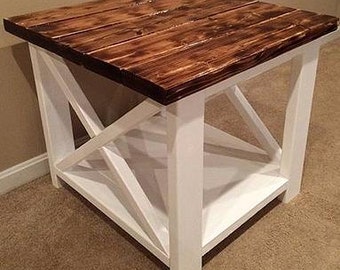 rustic end tables