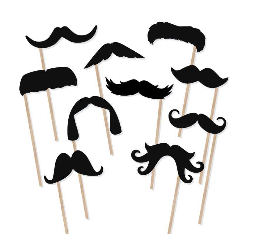 Printable Mustache Photo Booth Props Mustache Photobooth