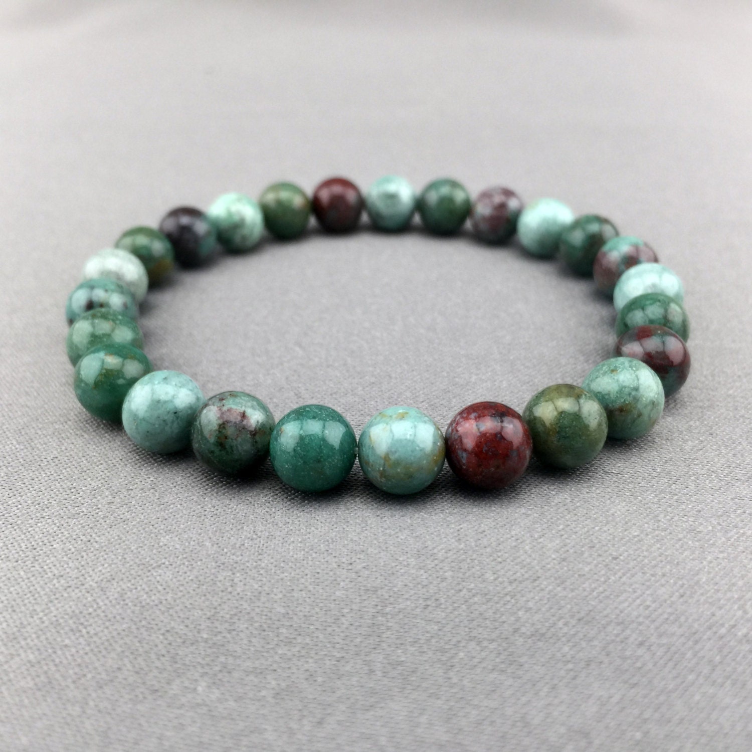 Genuine African Jade Bracelet Natural Gemstone by FoxyOasis