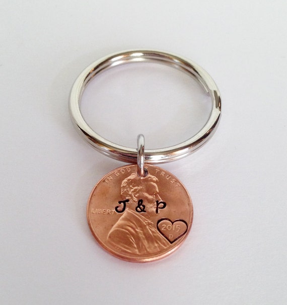 Custom Penny Keychain Boyfriend Keychain by SincereImpressions