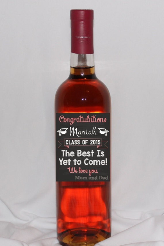 Congratulations Graduate Personalized Wine Bottle Label Gift
