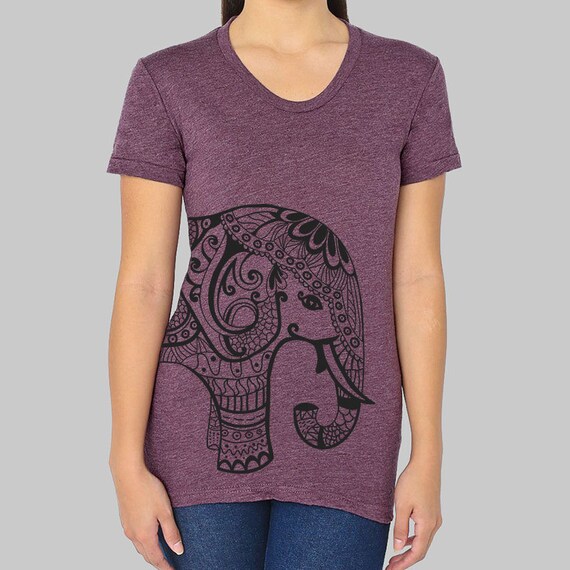 American Apparel Elephant Graphic tee womens by MadMoonClothing