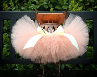 Infant Tutu, Peach Tutu, Baby Tutu, Toddler Tutu, Photo Prop Tutu, Pastel Tutu, Spring Tutu, Easter Tutu, Tulle Tutu, 1st Birthday Tutu