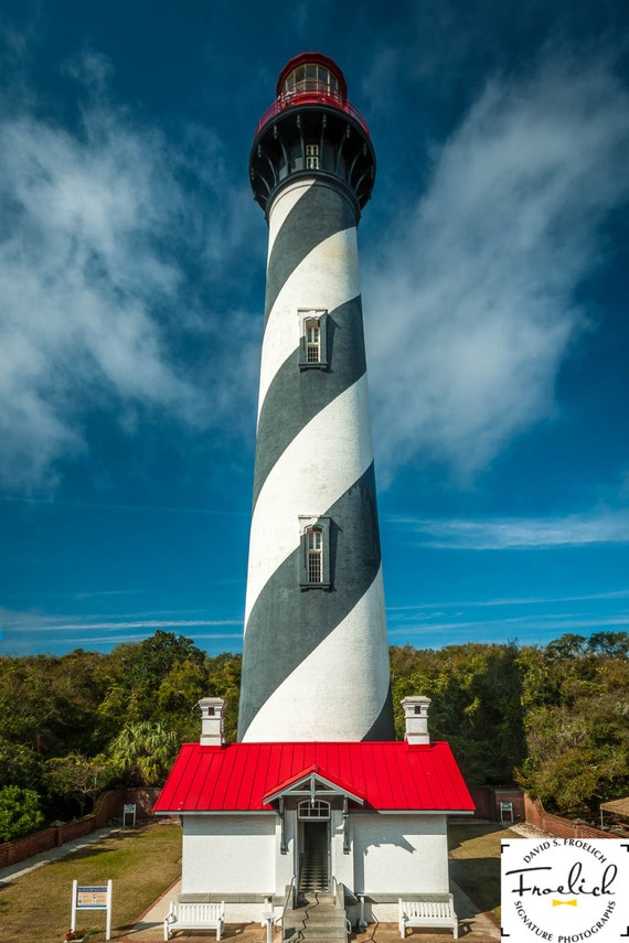 Items similar to Charming Candy Cane Stripe Lighthouse "St. Augustine