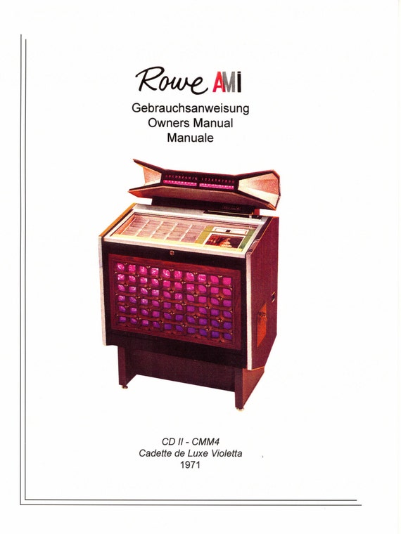 Rowe Ami Bandstand Jukebox Manual