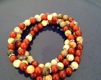 Healing Red agate with crazy lace agate