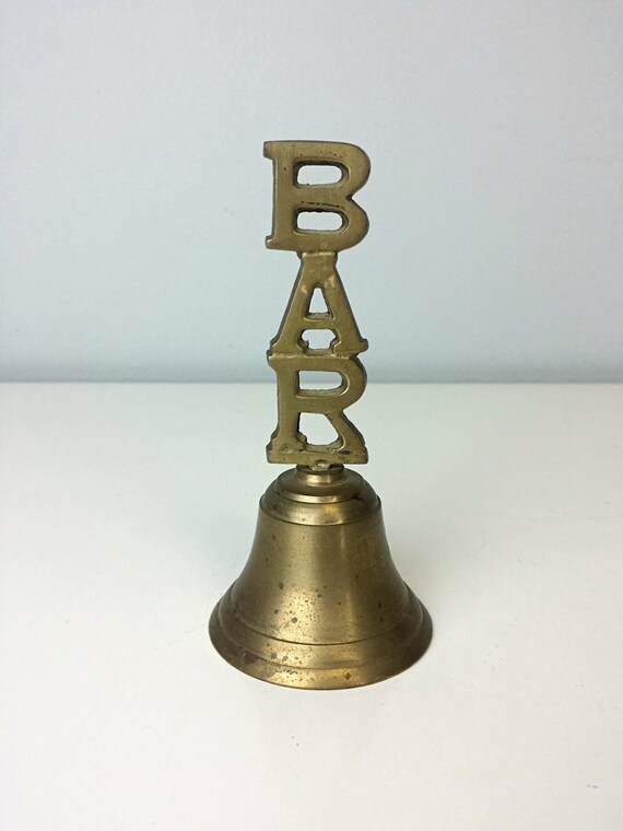 Vintage Brass Bartender Bell Brass 'BAR' Bell Brass