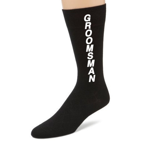 GROOMSMAN socks wedding socks by Weddingsocksandunder on Etsy