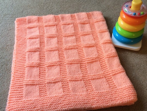 Hand-knit baby blanketbaby afghan by KnitsbyNoni on Etsy