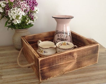Small rustic serving tray, wooden tray, rustic tray, farmhouse style tray, tray