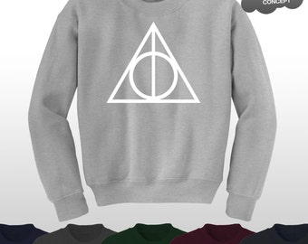 Deathly Hallows Jumper Top Sweater Harry Potter Sweatshirt The Logo Voldemort Triangle
