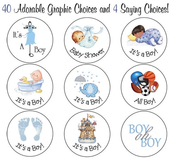 Free Baby Boy Circle Label Printables