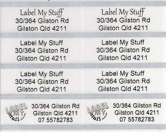 200 Transparent Personalised name / Address Labels - Large (46*15mm)