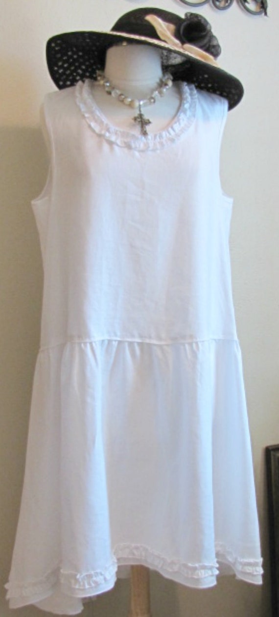 Ladies sleeveless linen prairie dressSALE