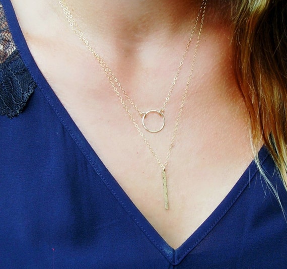 Delicate Necklaces Layered set of 2 Gold Layering by TheSilverWren