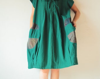 Tulip dress turtle neck... 100% cotton (one size fit from M-XL)