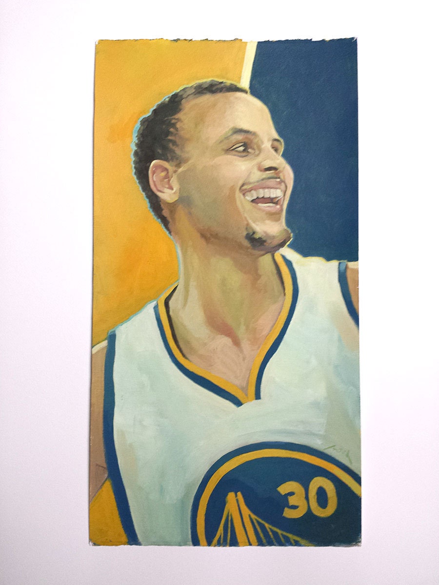 Steph Curry Original Acrylic Painting published in SF by jonstich