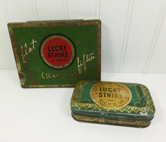 Lucky Strike Tobacco Tins Lucky Strike Flat 50s Lucky Strike