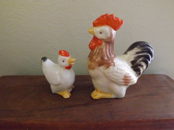 porcelain rooster figurines