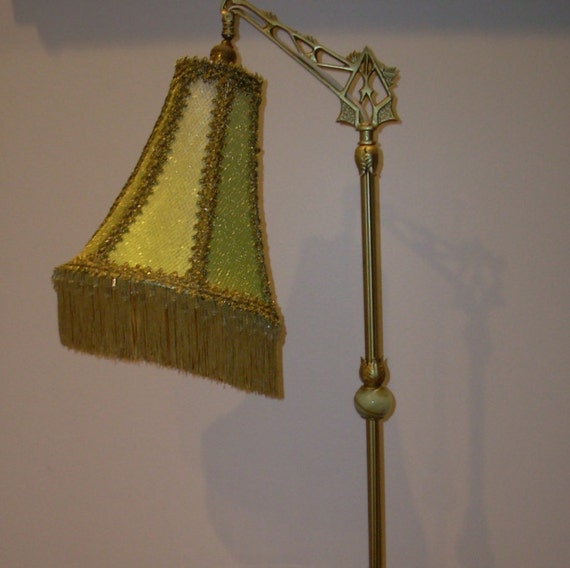 Antique Green Onyx Floor Lamp w/Custom Designed by