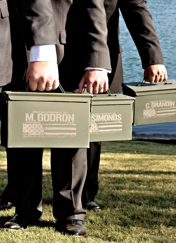 Best Man Gift - Engraved Ammo Box Personalized with Name and Title, Groomsmen Gifts, Wedding Officiant Gift