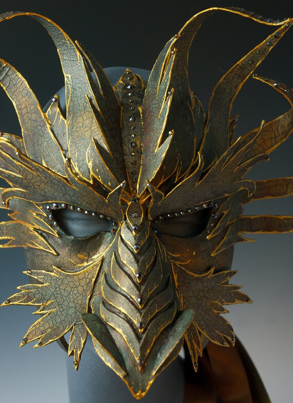 Bronze Dragon Half Mask